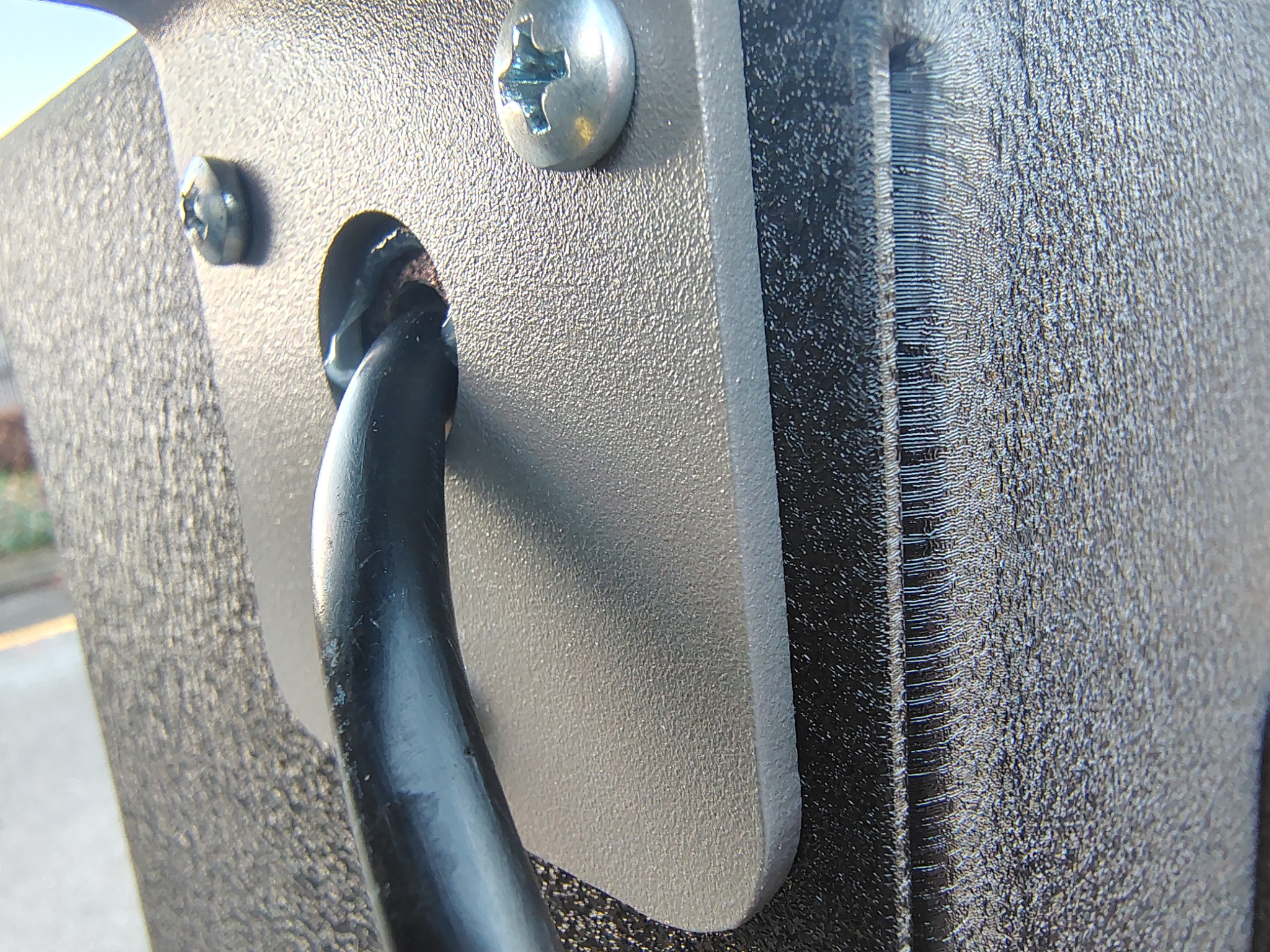 Weather-protected exterior low-voltage cable entry